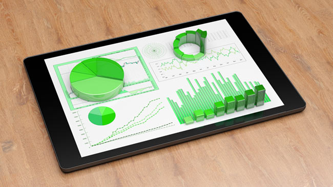 image showing tablet with 3d reports